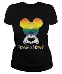 LGBT Mickey Mouse Disney love is love  Classic Ladies