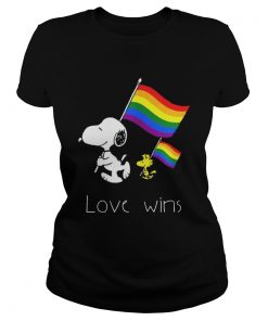 Love Wins LGBT Pride Funny TShirt Classic Ladies