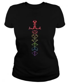 Nerdy Dice Set Collector Sword LGBT Pride D20 Shirt Classic Ladies
