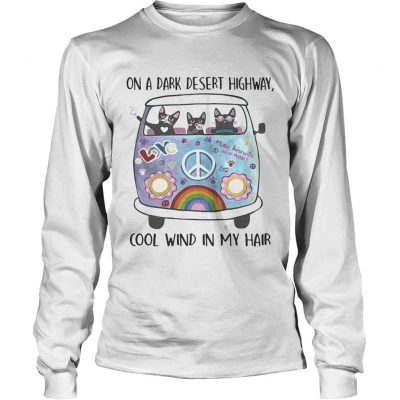On a dark desert highway cool wind in my hair cat Longsleeve Tee