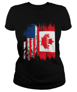 Original Canada Flag Canadian America Flag Shirt Classic Ladies