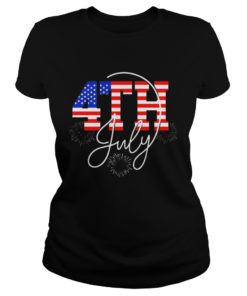 Original Happy 4 July Great Family Gift American Flag Shirt Classic Ladies