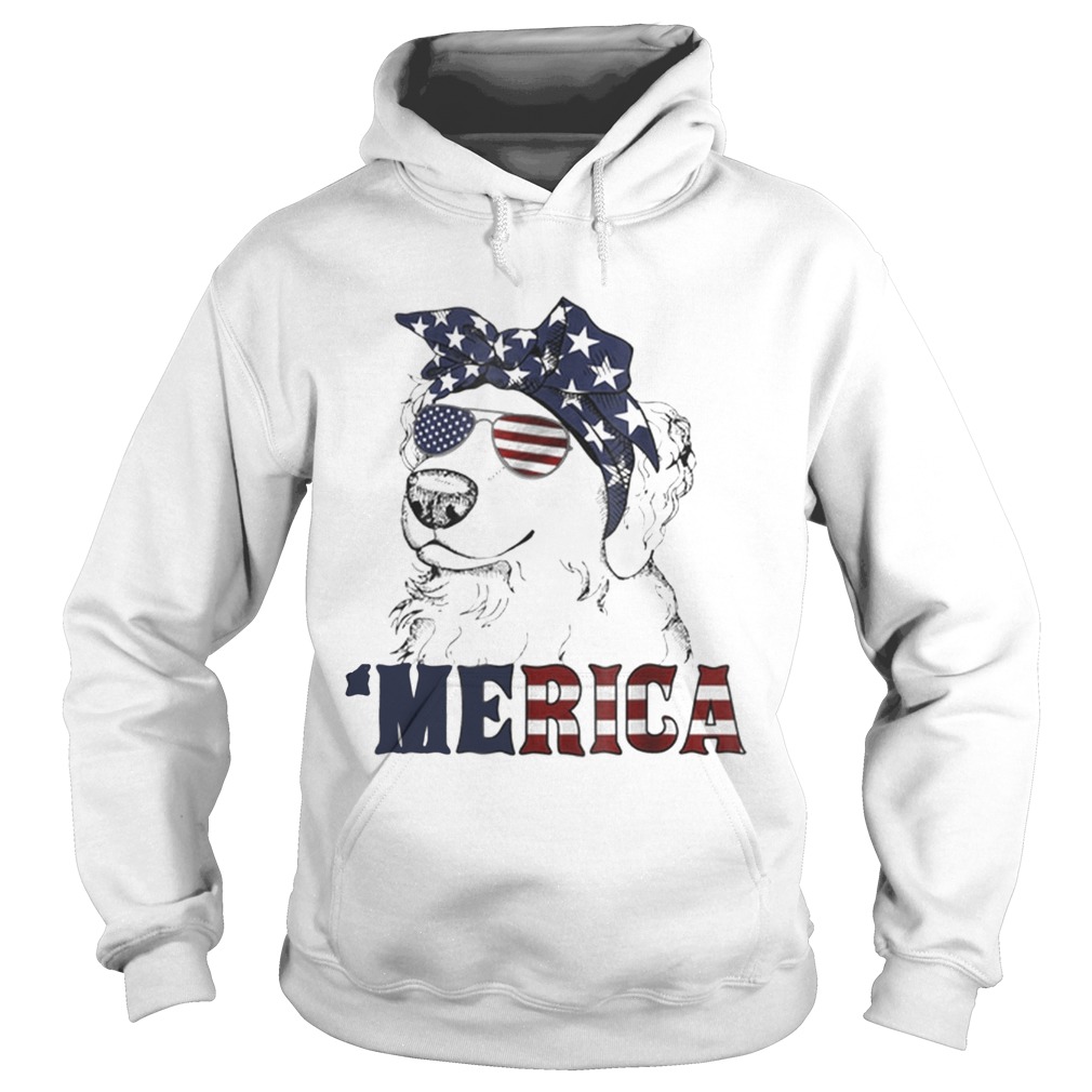 Original Merica American Flag Golden Retriever 4th Of July Gift Shirt Hoodie