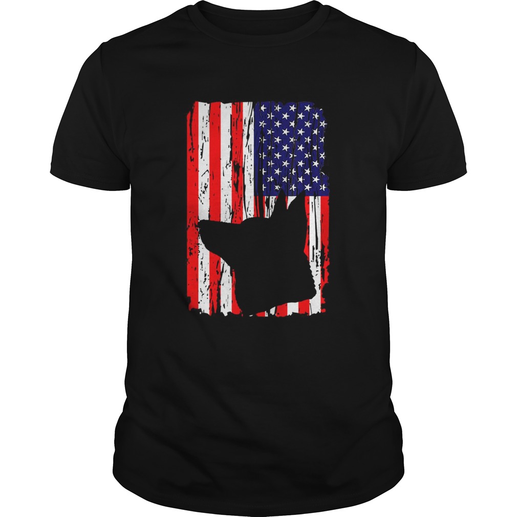 Patriotic German Shepherd American Flag Dog Unisex