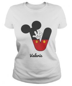 Personalized Name V Begins Mickey Hat Funny TShirt Classic Ladies