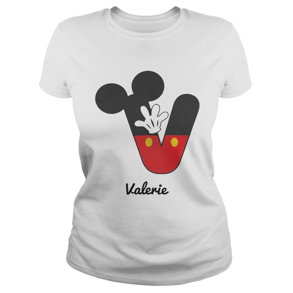 Personalized Name V Begins Mickey Hat Funny TShirt Classic Ladies