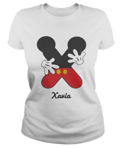 Personalized Name X Begins Mickey Hat Funny TShirt Classic Ladies