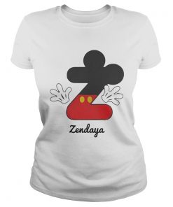 Personalized Name Z Begins Mickey Hat Funny TShirt Classic Ladies