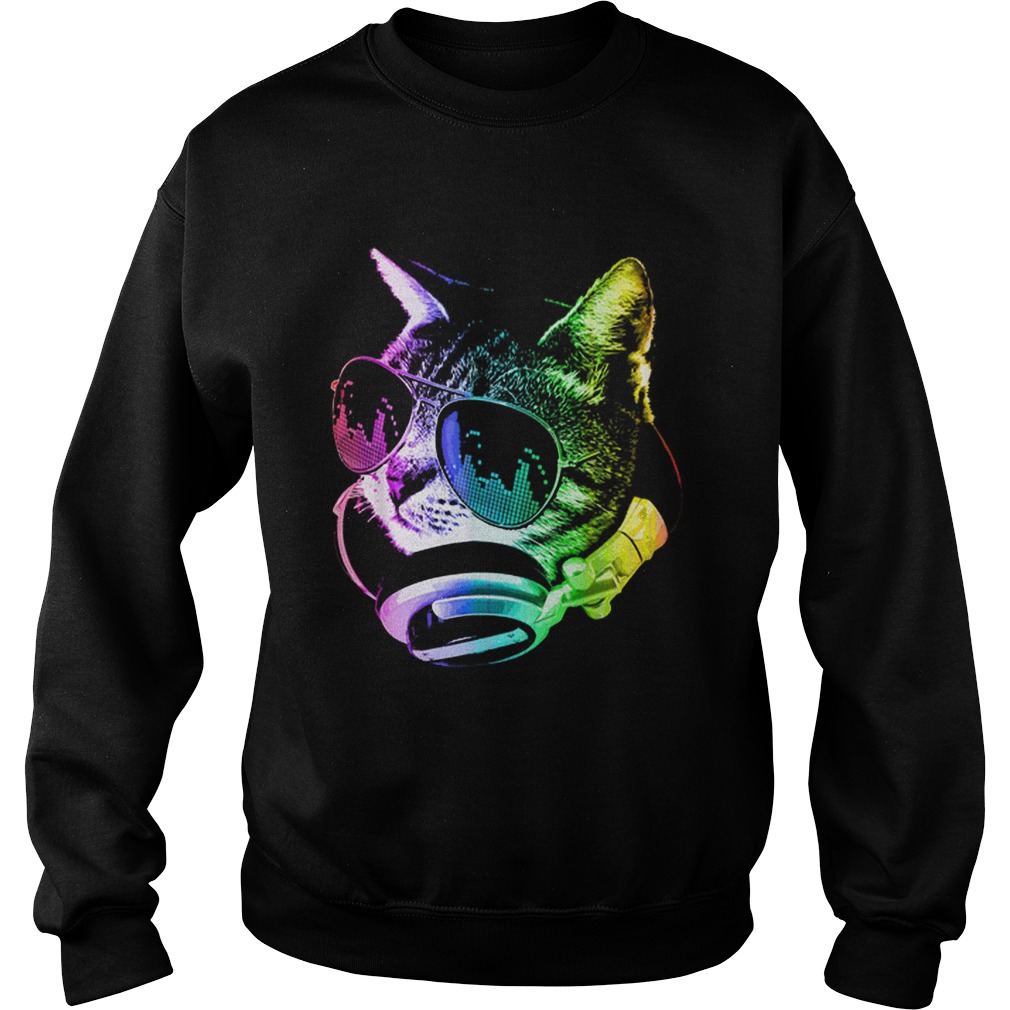 Premium Rainbow Music Cat LGBT Pride Cat Shirt Sweatshirt