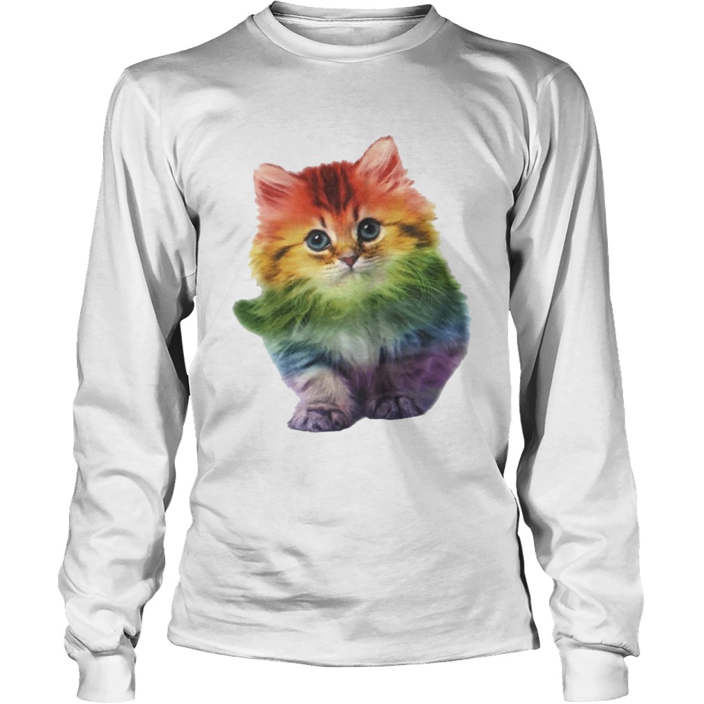Rainbow Cat LGBT Pride Month TShirt LongSleeve