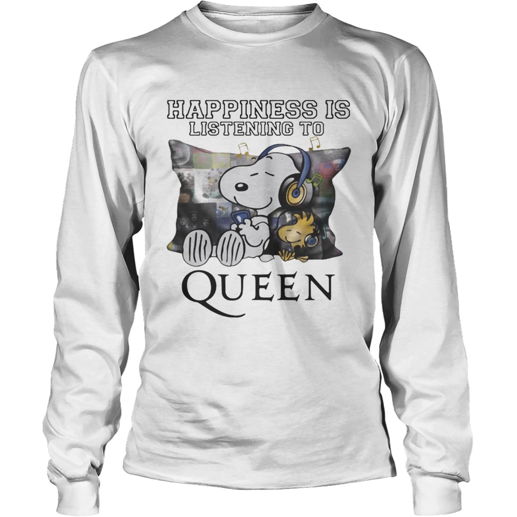 Snoopy and Woodstock happiness is listening to queen LongSleeve