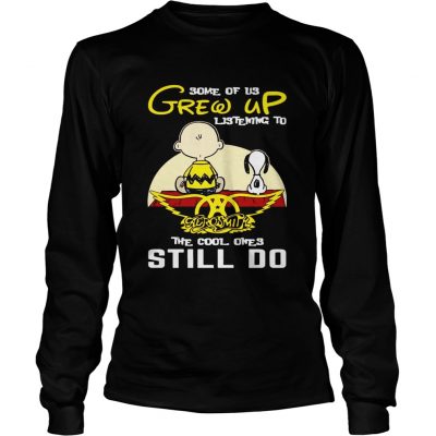 Some Of Us Grew Up Listening To Aerosmith SnoopyPeanut Longsleeve Tee
