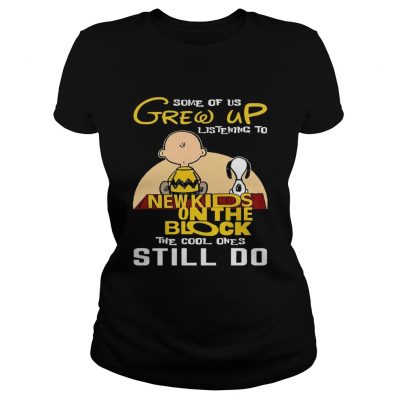 Some Of Us Grew Up Listening To Nkotb SnoopyPeanut Ladies Tee