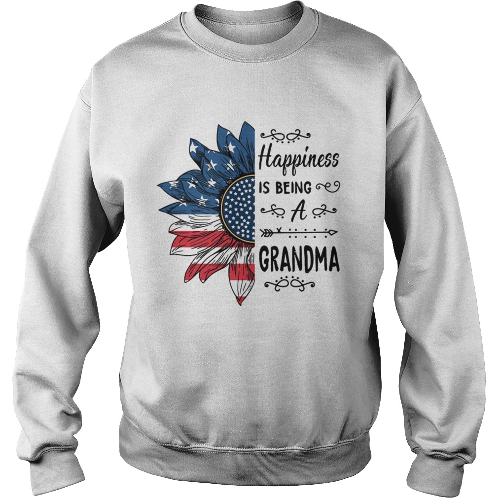Sunflower American flag happiness is being a grandma Sweatshirt