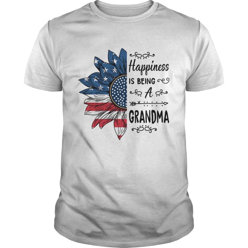 Sunflower American flag happiness is being a grandma Unisex