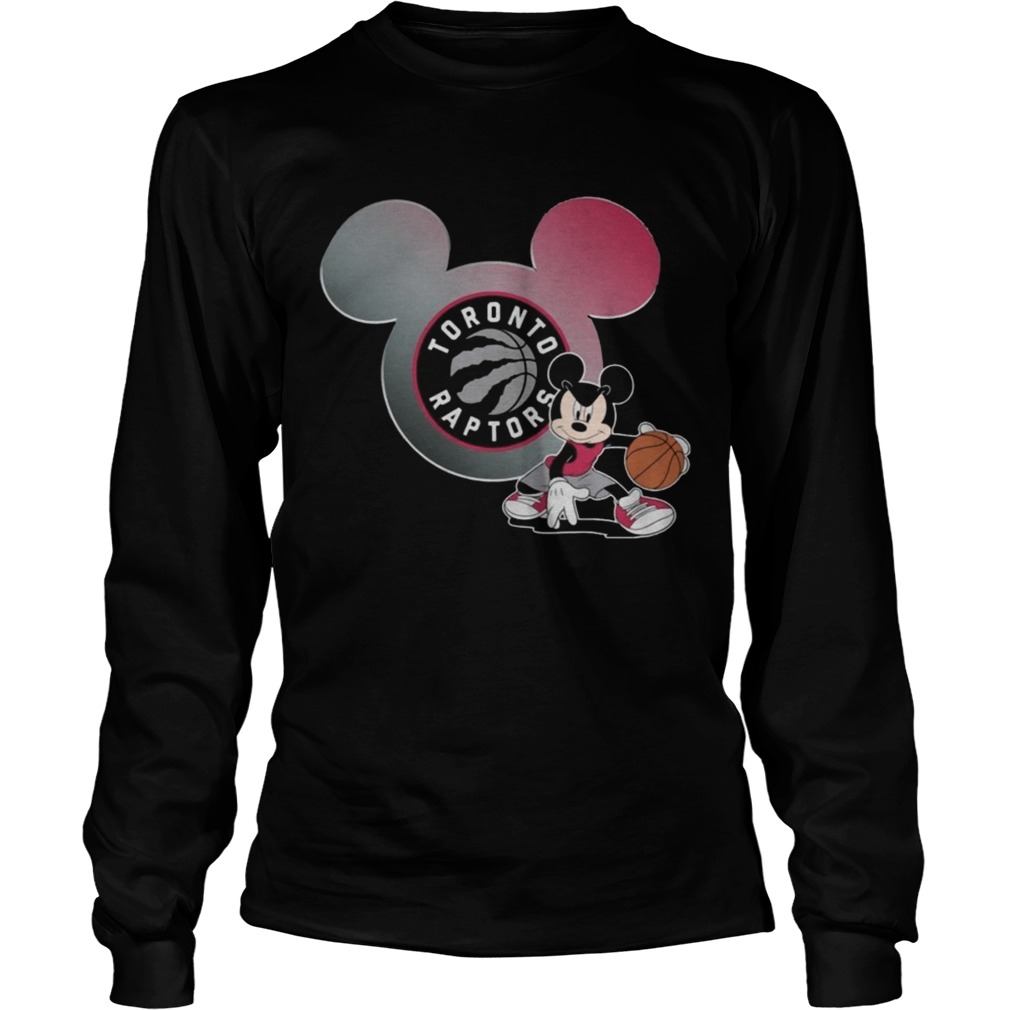 Toronto Raptors Mickey Play Basketball TShirt LongSleeve