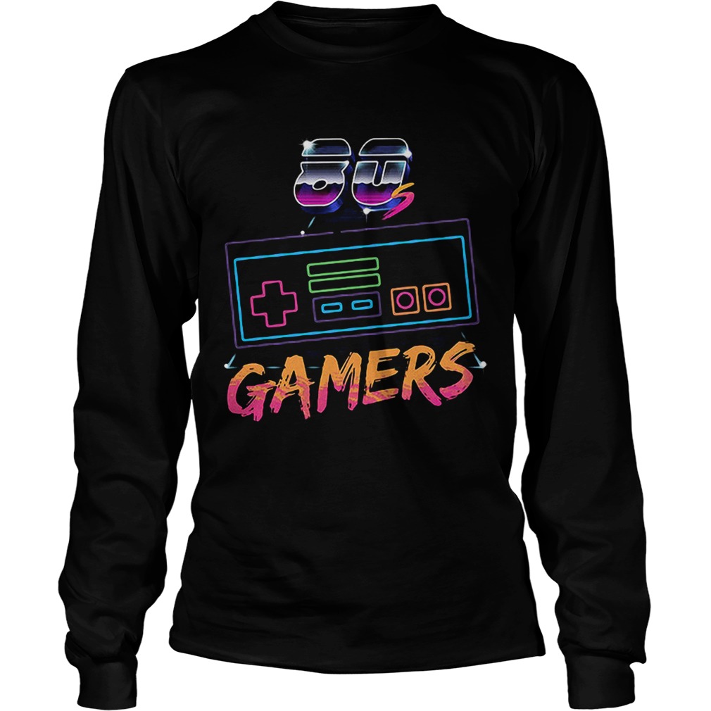 Video Games Flyer 1980s retro Gaming gamers LongSleeve