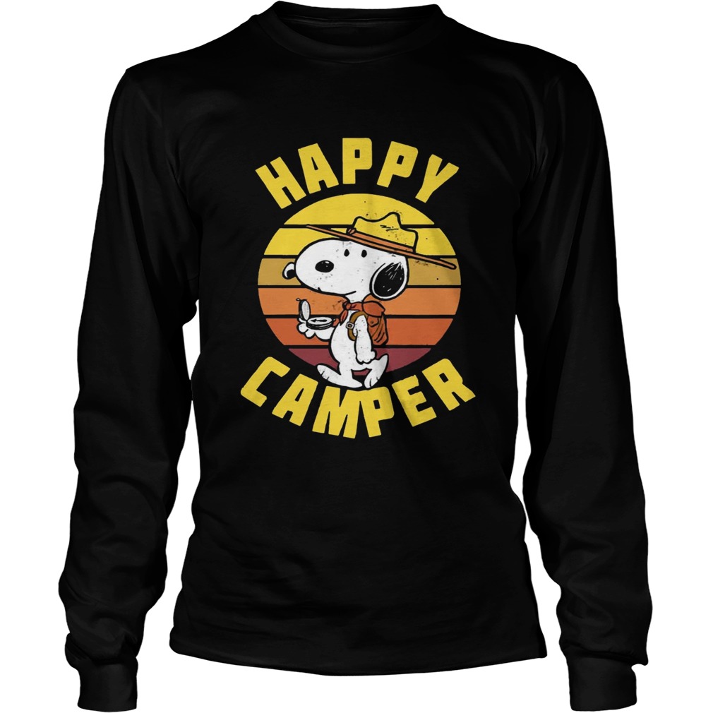 Vintage Peanuts Snoopy Happy Camper Shirt LongSleeve