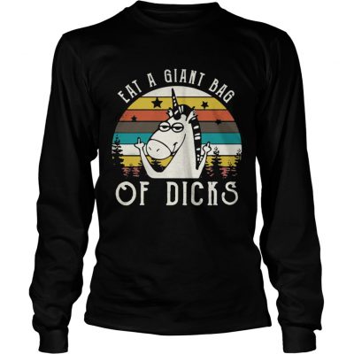 Vintage unicorn fucking eat a giant bag of dicks Longsleeve Tee