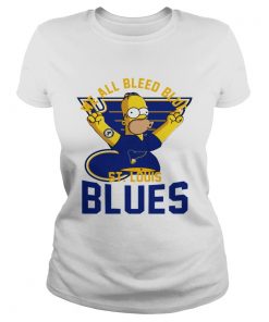 We All Bleed Blue Homer Simpson St Louis Blues 2019 Stanley  Classic Ladies