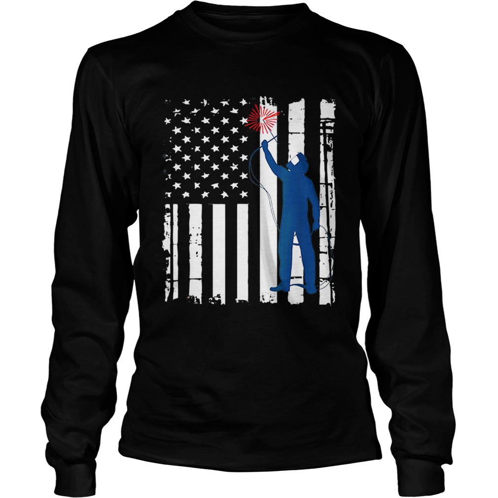 Welder American Flag 4th Of July LongSleeve