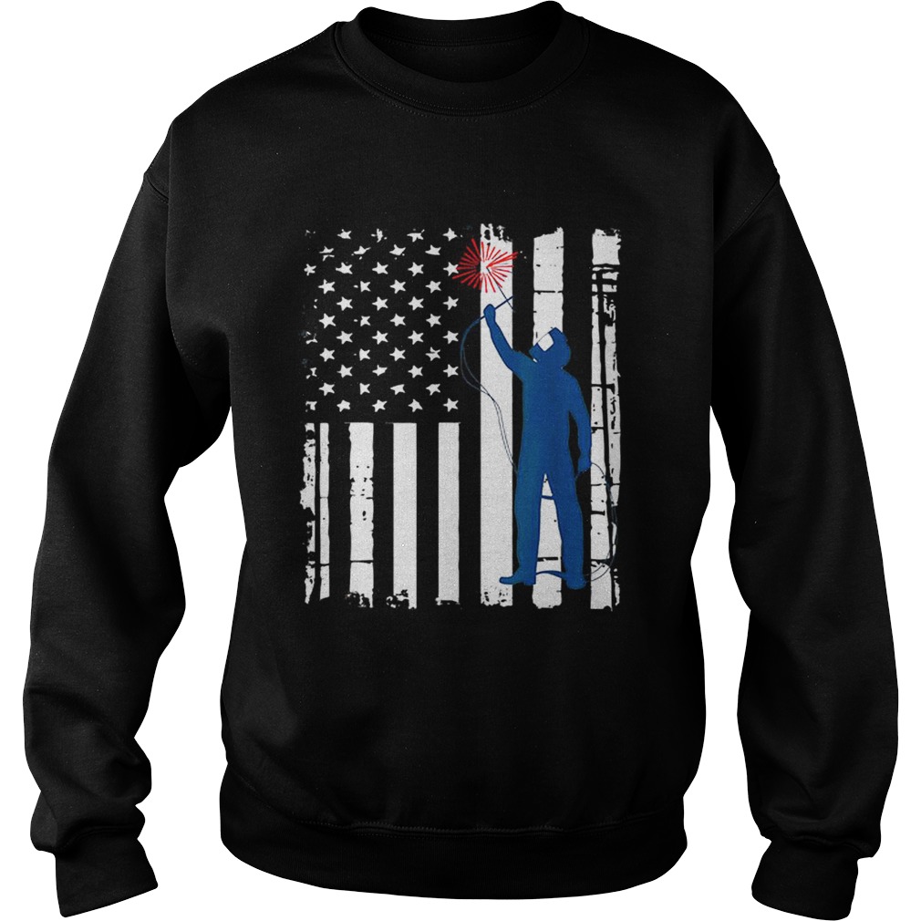 Welder American Flag 4th Of July Sweatshirt