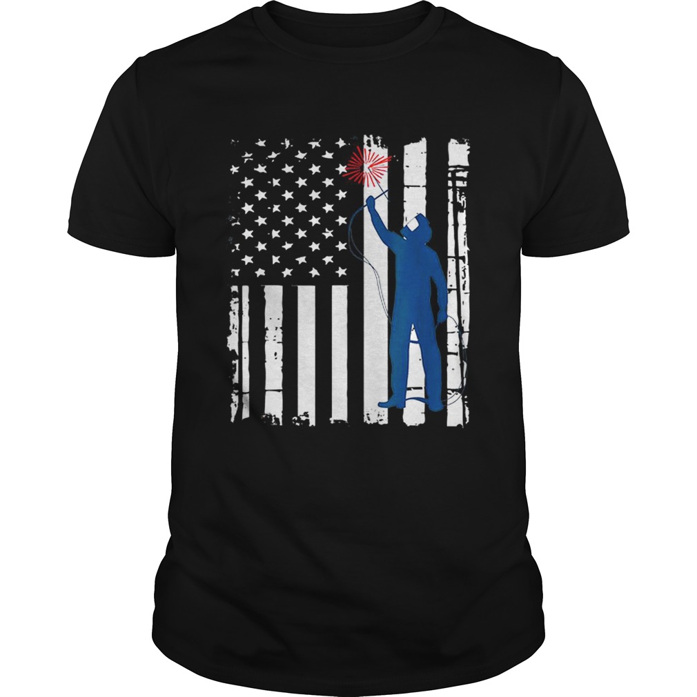 Welder American Flag 4th Of July Unisex