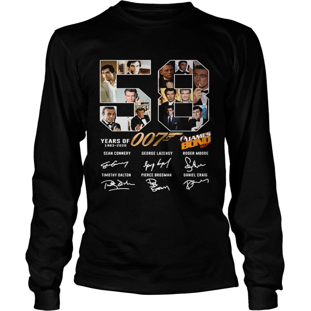 58 years of 007 Bond 1962 2020 LongSleeve