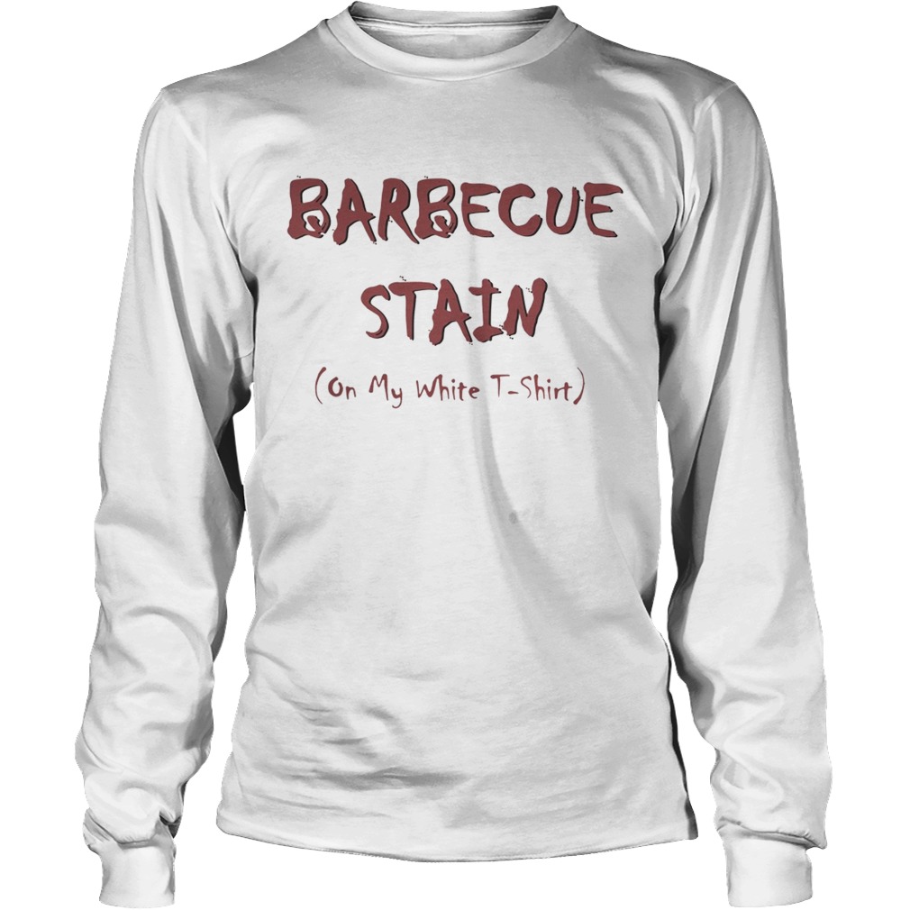 A barbecue stain on my white Halloween LongSleeve