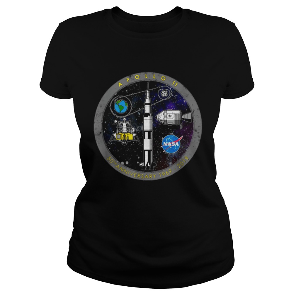 Awesome Apollo 11 50 Anniversary 1969 2019 Circle Logo Classic Ladies