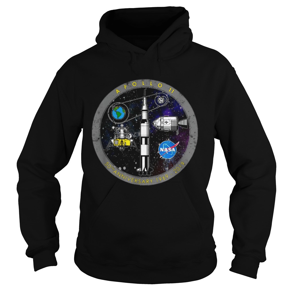 Awesome Apollo 11 50 Anniversary 1969 2019 Circle Logo Hoodie