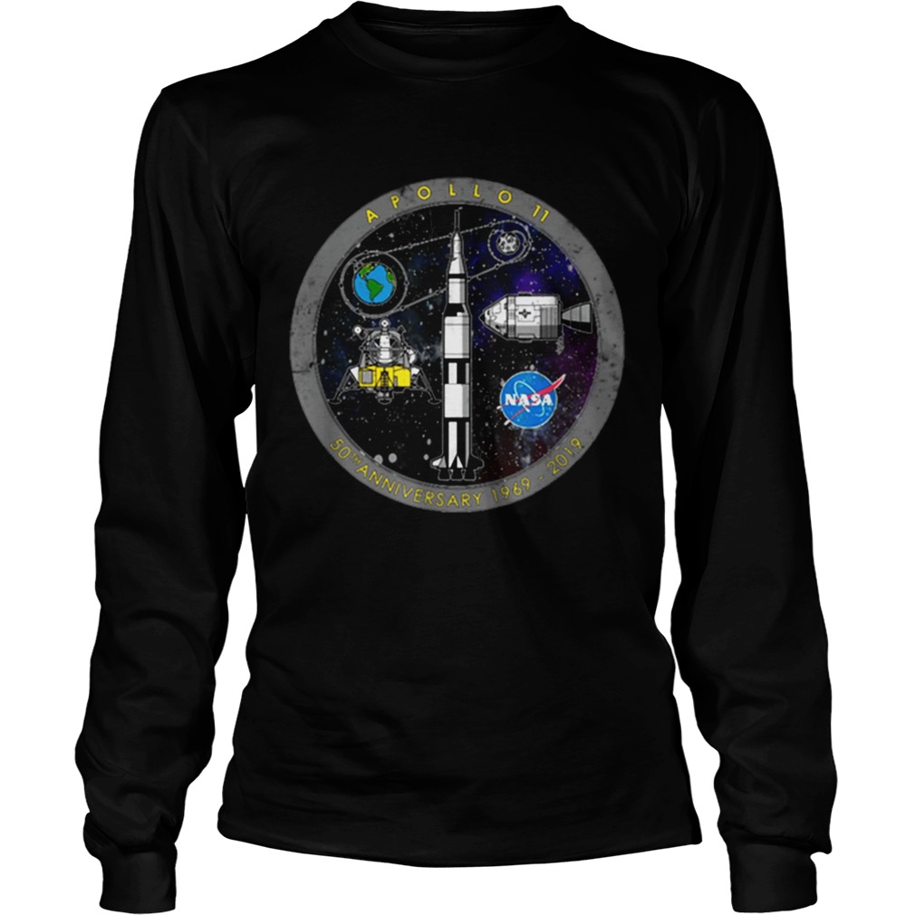 Awesome Apollo 11 50 Anniversary 1969 2019 Circle Logo LongSleeve