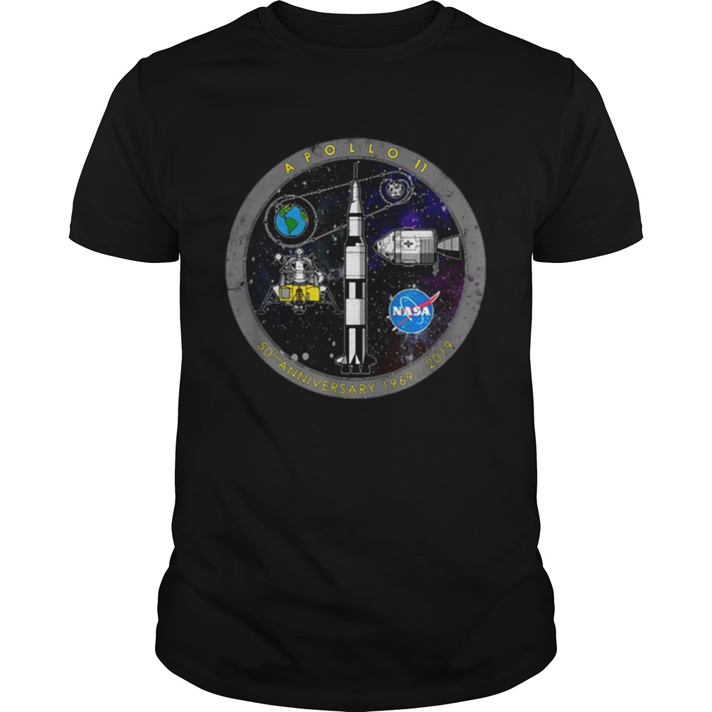 Awesome Apollo 11 50 Anniversary 1969 2019 Circle Logo Unisex