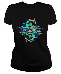 Awesome Neon Melting Rubik Cube Global Warming  Classic Ladies