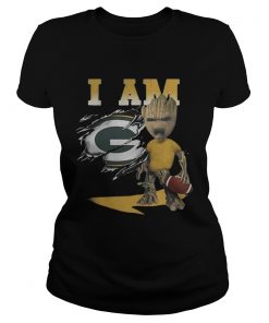 Baby Groot I Am Green Bay Packers Shirt Classic Ladies