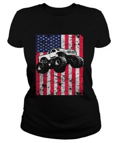 Best price Monster Truck American Flag Racing  Classic Ladies