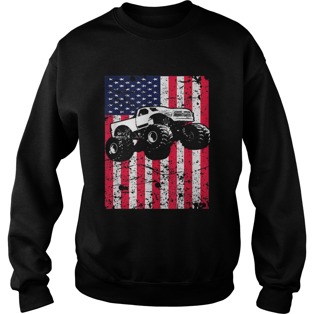 Best price Monster Truck American Flag Racing Sweatshirt