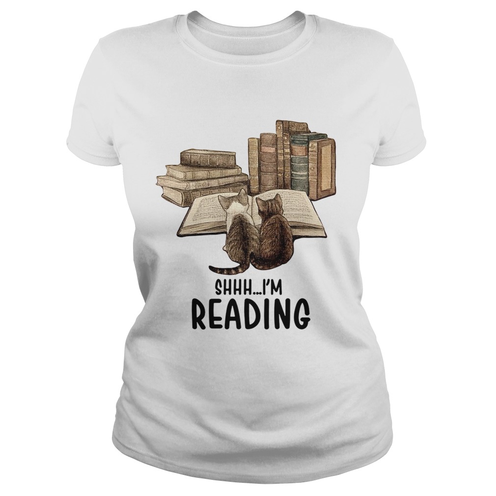 Cat shhh Im reading book Classic Ladies