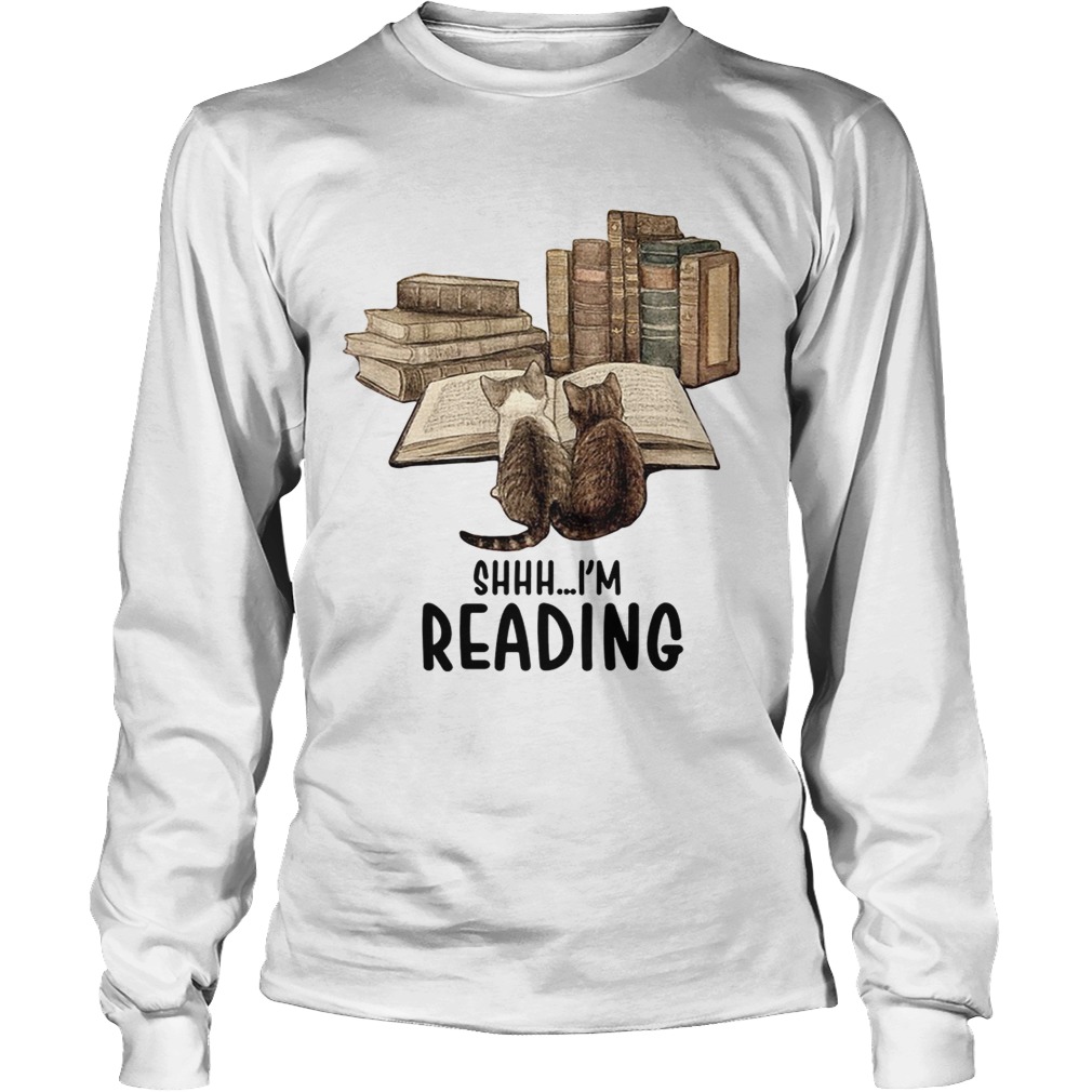 Cat shhh Im reading book LongSleeve