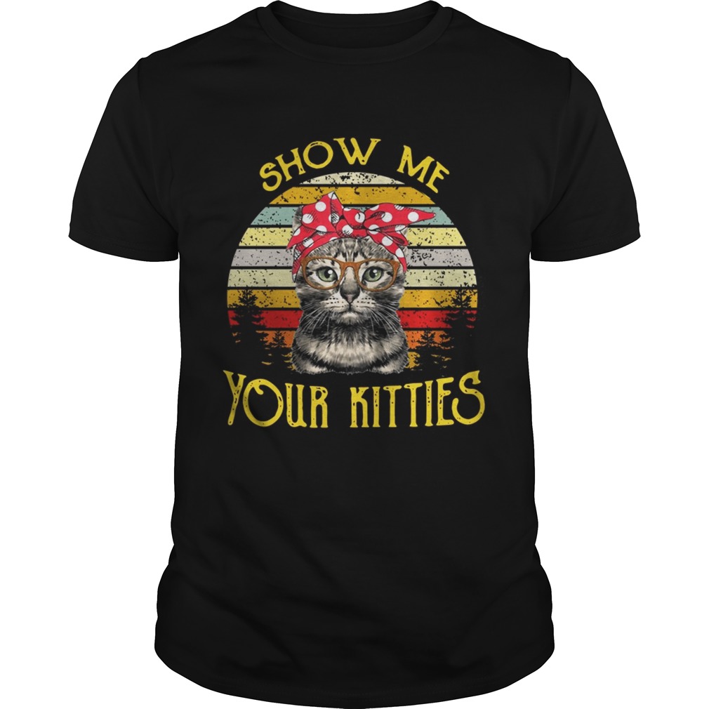 Cat show me your kitties vintage sunset Unisex
