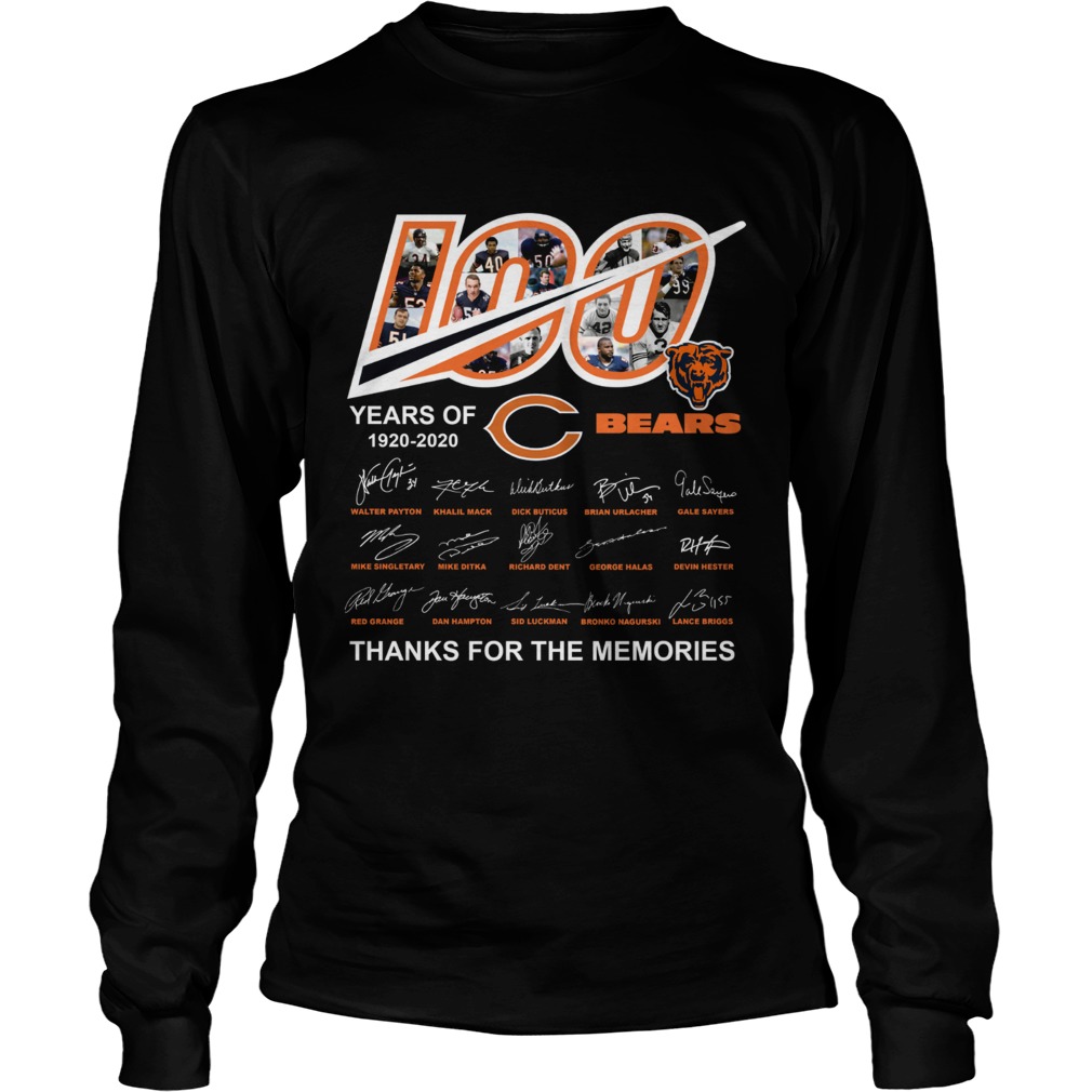 Chicago Bears 100 years anniversary 2020 LongSleeve
