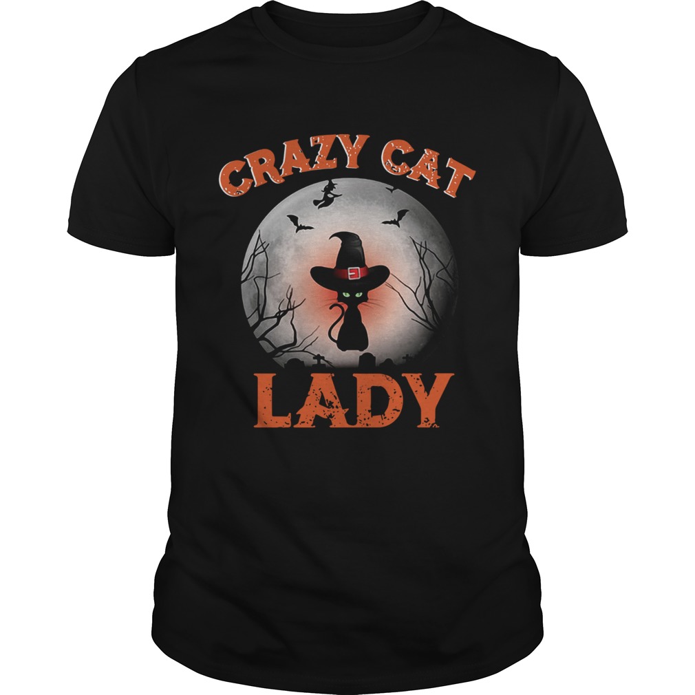 Crazy cat lady moon Halloween Unisex
