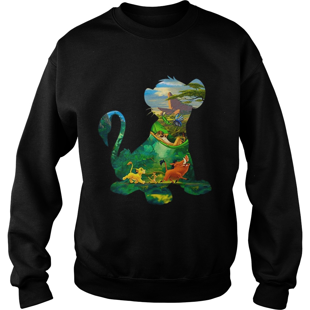 Disney Lion King Simba Silhouette Simba Timon And Pumbaa Sweatshirt