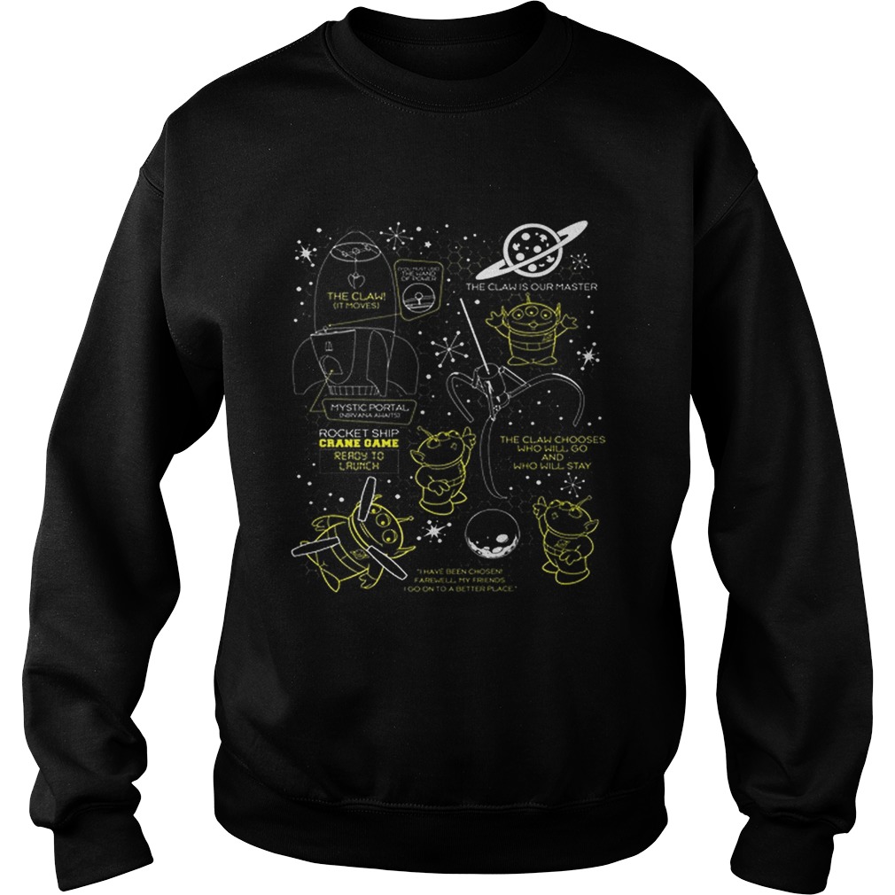 Disney Pixar Toy Story Alien Claw Hive Master Map Bee Hive Sweatshirt