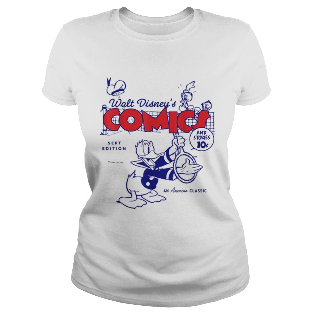 Donald Duck Playing Tennis Retro Comic Cover Hat Classic Ladies
