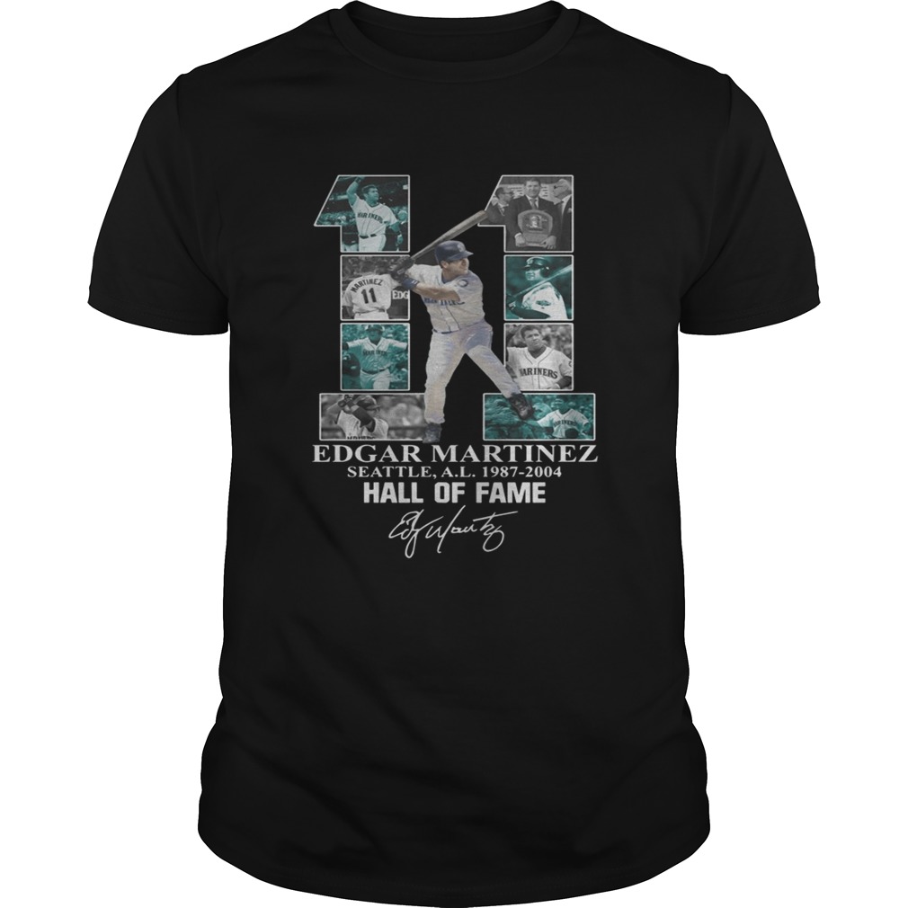 Edgar Martinez 11 Seattle Hall Of Fame signature Unisex