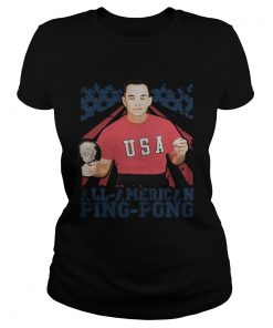 Forrest Gump American Flag All American Ping Pong  Classic Ladies