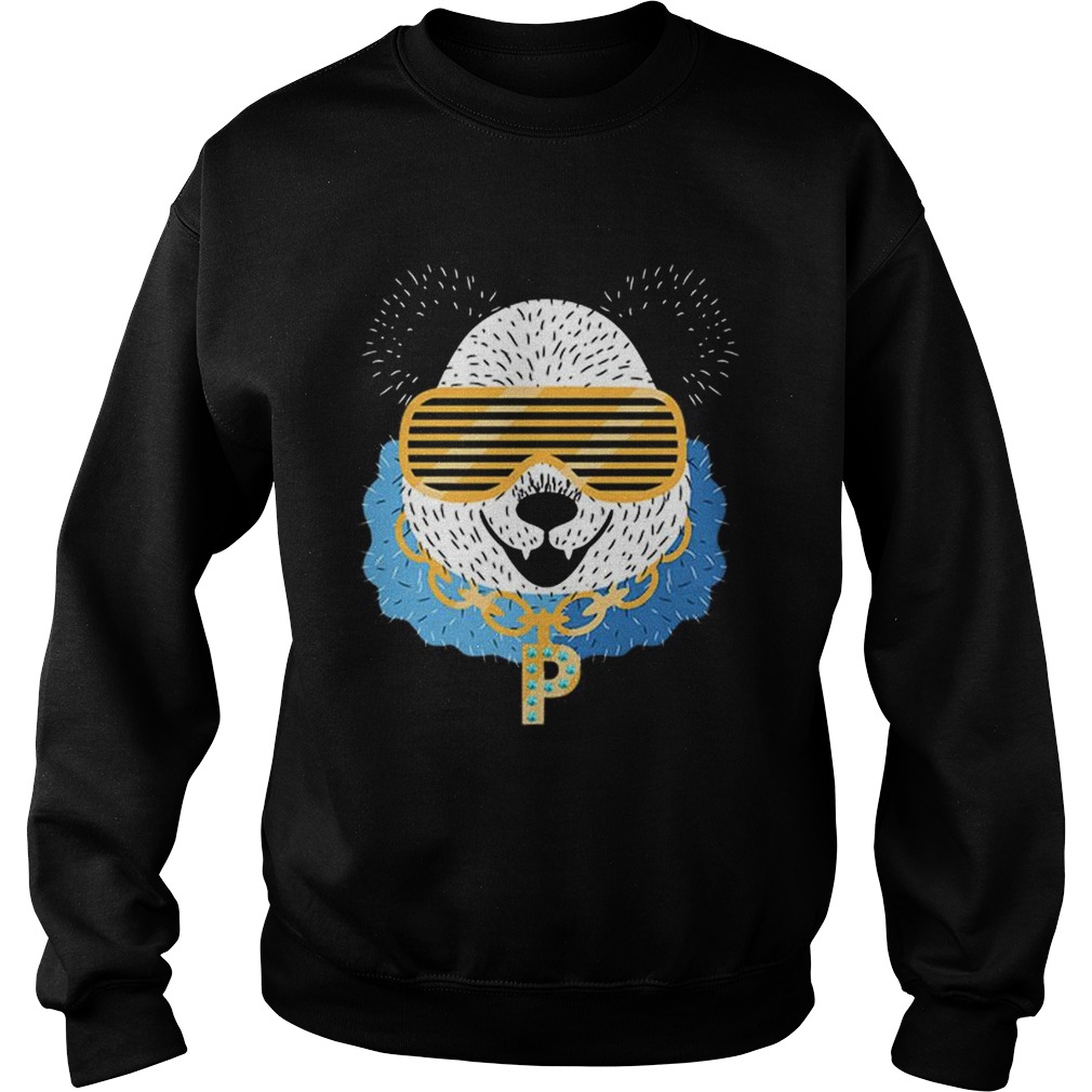 Funny Gangster Panda Gold ChainCool Panda Bear Premium Sweatshirt