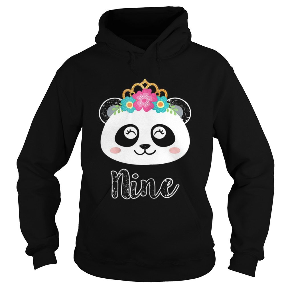 1564133135Girls 9th Birthday Outfit, Panda Ninth Birthday Hoodie