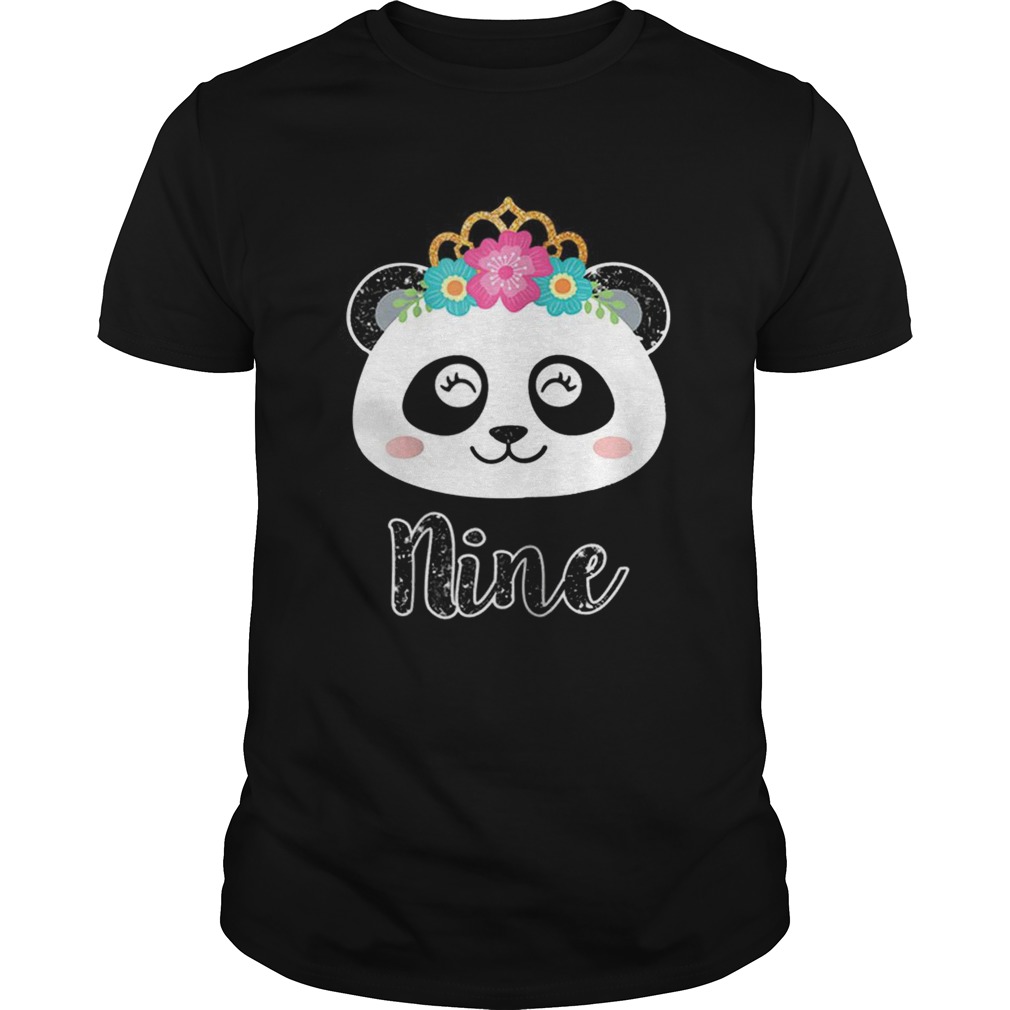 1564133135Girls 9th Birthday Outfit, Panda Ninth Birthday Unisex